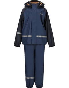 Дождевик "Август" (2 шт.), на теплой флисовой подкладке, синий Zigzag