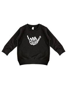 Толстовка с рисунком скелета для малышей Good Vibes, черный The juniper shop