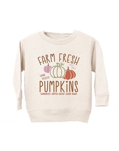 Толстовка с ярким рисунком Farm Fresh Pumpkins для малышей, цвет Natural The juniper shop