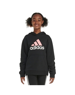 Худи Essential Heather с рисунком для девочек 7–16 лет, стандартные и большие размеры, цвет Black Pink Adidas