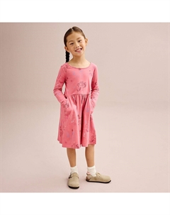 Платье с длинными рукавами и принтом для девочек 4–12 лет, цвет Magical Unicorn Jumping beans