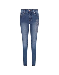 Джинсы скинни высокая талия, синий Guess