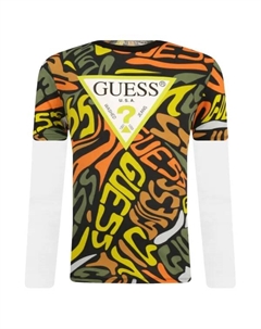 Блузка стандартного кроя, черный Guess