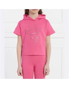 Укороченная толстовка Ls active, розовый Guess