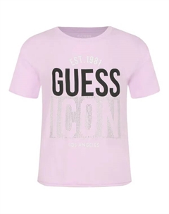 Укороченная футболка, фиолетовый Guess
