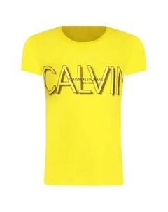 Футболка стандартного кроя, желтый Calvin klein