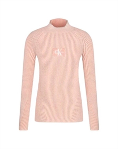 Свитер обычного кроя с добавлением шерсти, розовый Calvin klein