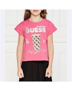 Футболка стандартного кроя, розовый Guess