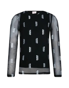 Блузка стандартного кроя, черный Hugo