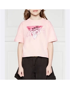 Футболка стандартного кроя, розовый Guess