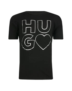 Футболка стандартного кроя, черный Hugo