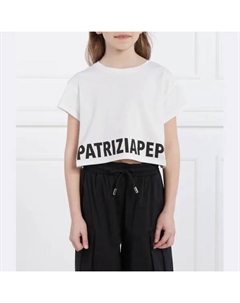 Укороченная трикотажная футболка, белый Patrizia pepe