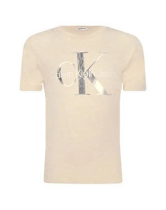 Футболка стандартного кроя, экрю Calvin klein