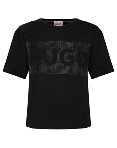 Футболка стандартного кроя, черный Hugo