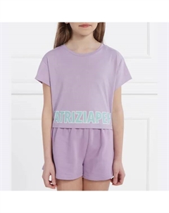 Укороченная трикотажная футболка, лавандовый Patrizia pepe
