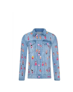 Джинсовая куртка стандартного кроя, синий Guess