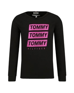 Блузка стандартного кроя, черный Tommy hilfiger