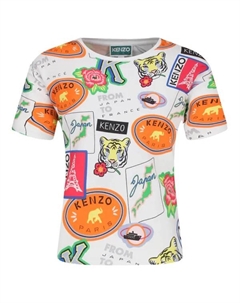 Футболка стандартного кроя, белый Kenzo kids