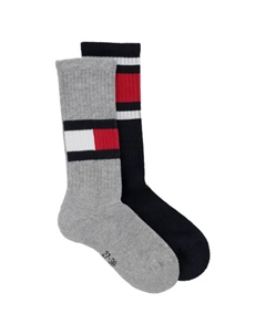 2 пары носков с флагом, черный Tommy hilfiger