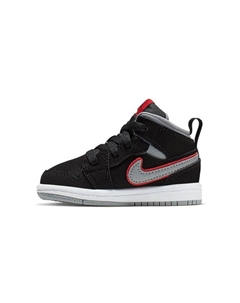 Сандалии Jordan 1 Mid Black Particle Grey Gym Red TD Air jordan