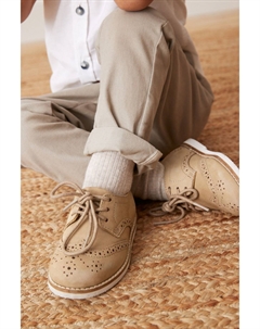 Кожаные туфли-броги, серый Next