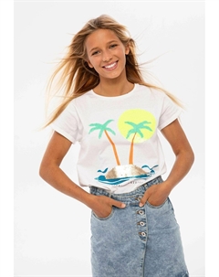 Футболка с принтом FLIP SEQUINS, цвет white Minoti