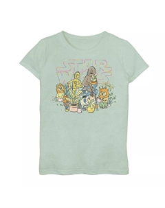 Футболка с рисунком «Звездные войны C-3PO и Чубакка» для девочек 7–16 лет, светло-зеленый Star wars