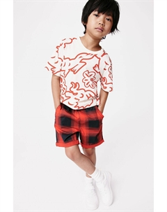 Хлопковые шорты без застежки, красный H&m