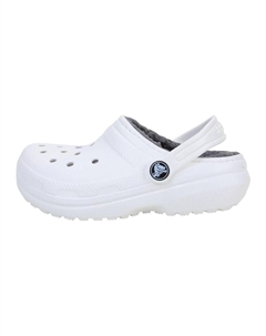 Детские тапочки Classic на подкладке для детей, White/Gray Crocs