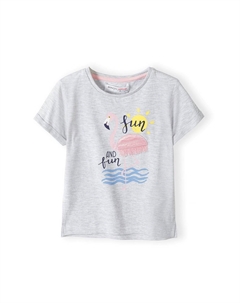 Футболка с принтом TASSEL APPLIQUE, цвет light grey Minoti