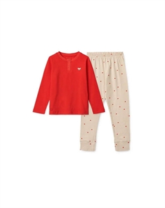 Детская шерстяная пижама Wilhelm Printed Pyjamas Set, красный Liewood