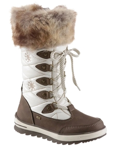 Зимние ботинки с красивой контрастной вышивкой, белый Tom tailor