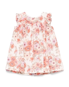 Платье с цветочным принтом, нейтральный Bonpoint