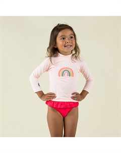 Детская футболка с длинными рукавами и защитой от ультрафиолета Радужный принт Nabaiji