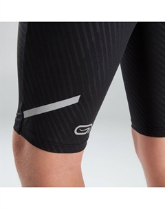 Детские облегающие шорты Kiprun черные оранжевые Kalenji