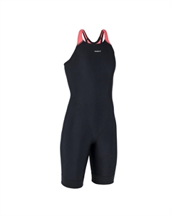 Цельный купальник для девочек-шорти Kamyleon черный Nabaiji