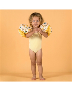 Сплошной купальник для маленьких девочек с принтом и оборками Nabaiji