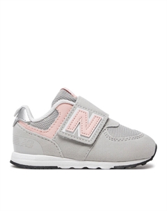 Детские кроссовки 574 NEW-B Hook & Loop, серый/розовый New balance