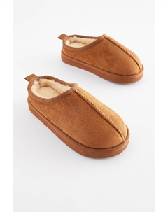 Уютные тапочки с открытой пяткой, коричневый Next