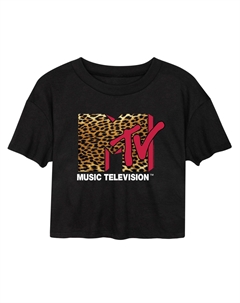 Укороченная футболка MTV с леопардовым принтом для юниоров Licensed character