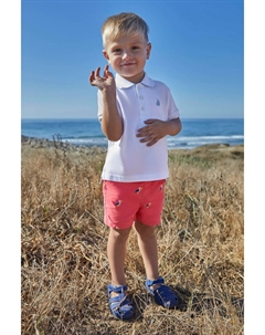 Твиловые шорты чинос с вышивкой, розовый Jojo maman bébé