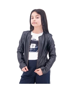 Легкая кожаная куртка на молнии, синий Liu jo