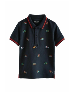 Рубашка-поло SHORT SLEEVE, цвет navy blue Next