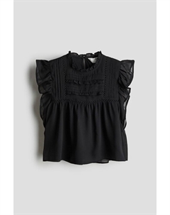 Шифоновая блузка, черный H&m