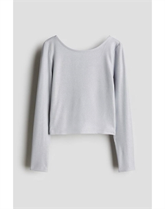 Рубашка из джерси в рубчик, серый H&m