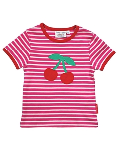 Футболка mit Kirsch Applikation, розовый Toby tiger