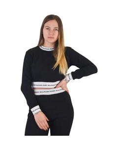 Хлопковая толстовка с культовым логотипом, черный Balmain