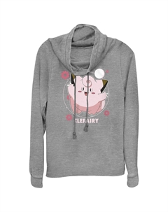 Пуловер с рисунком Pokémon Cefairy Fairy Dance для юниоров розового цвета и цветочным принтом Licensed character