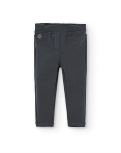 Базовые девичьи леггинсы с эластичной резинкой на талии, темно-серый Boboli