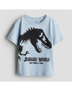 Футболка Kids Printed Cotton Jurassic World, голубой H&m